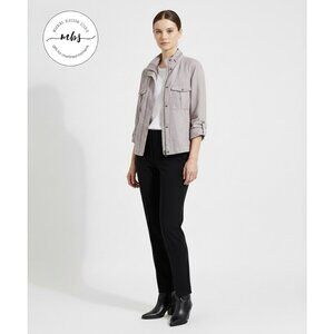 NWOT Korye Utility Lightweight Zip Up Roll Tabs Jacket‎ Gray Women L
